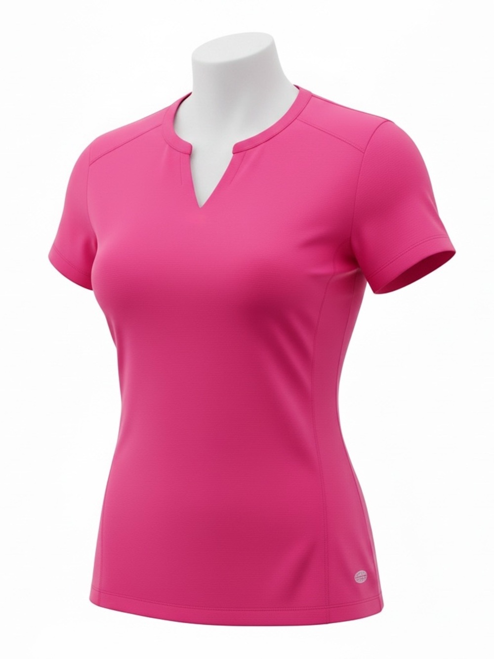 Reel Legends Women's Split V-Notch Short Sleeve Tee - Pink